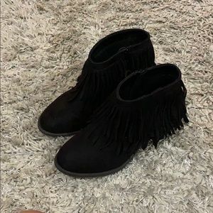 Fringe booties
